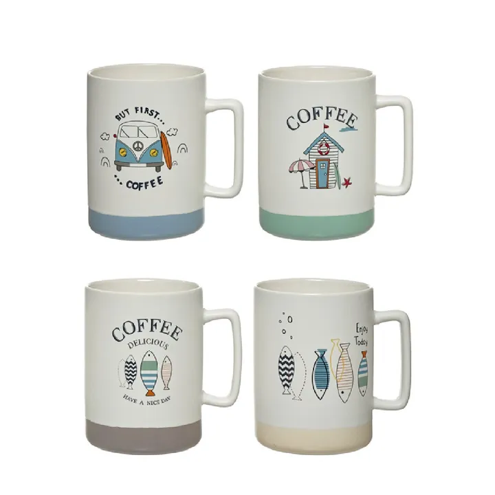 Taza de porcelana verde 400 ml
