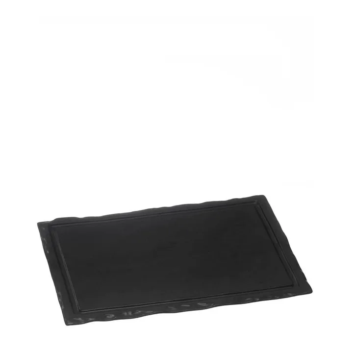 Bandeja de porcelana pizarra negra, 31 × 21 cm