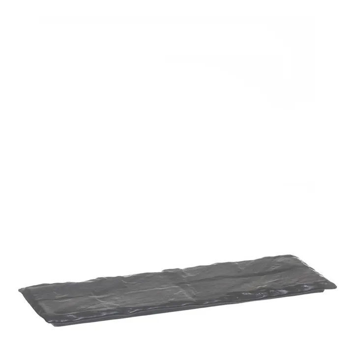 Bandeja de porcelana pizarra negra, 12 × 30 cm