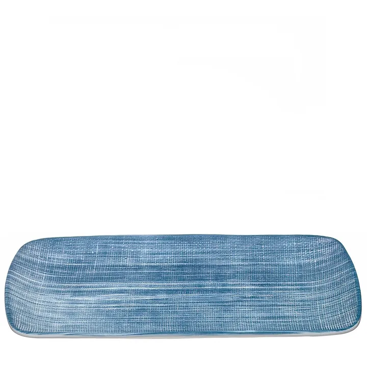 Plato recto azul de porcelana 27 cm