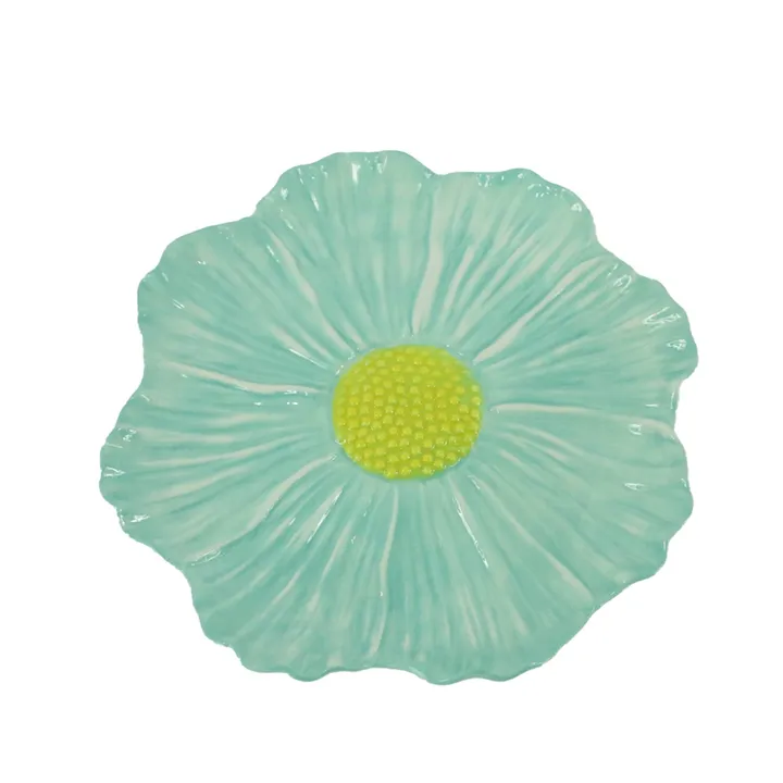 Cuenco hoja azul celeste