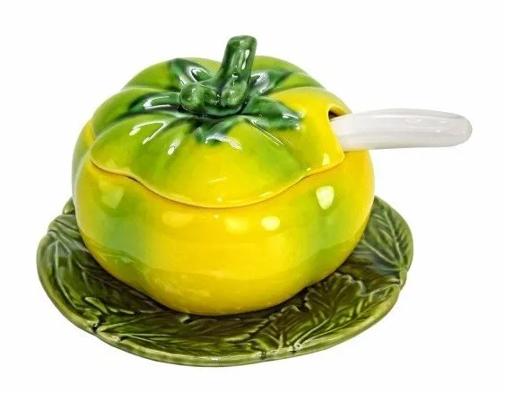 Azucarero tomate verde de cerámica