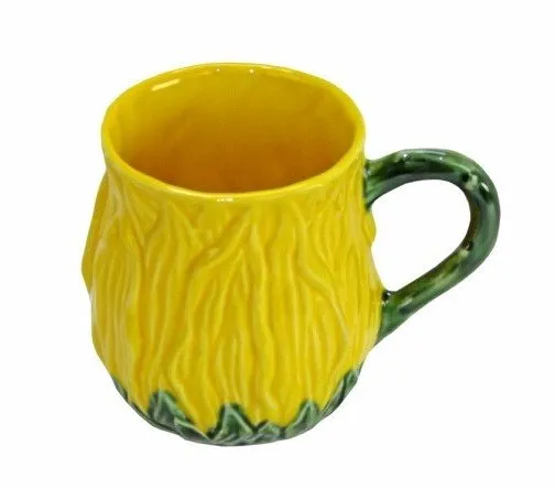 Taza girasol pintada a mano