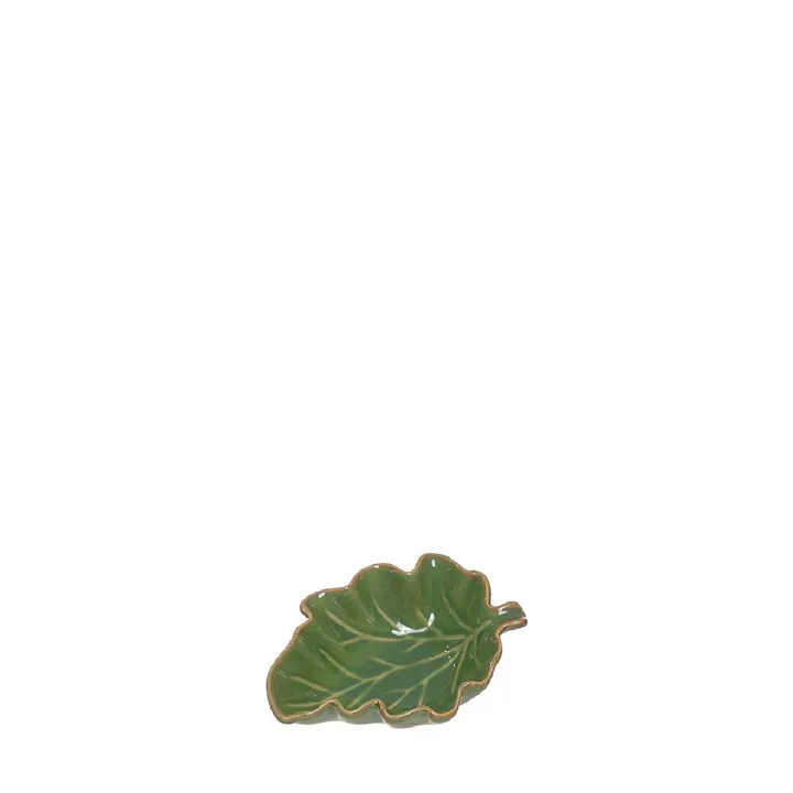 Plato cuenco hoja verde