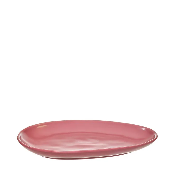 Plato de porcelana llano, 24,7 × 19,5 cm