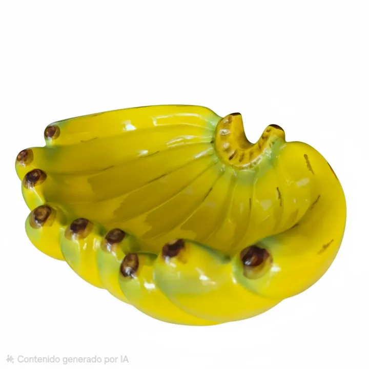 Frutero decorativo forma plátanos, cerámica artesanal