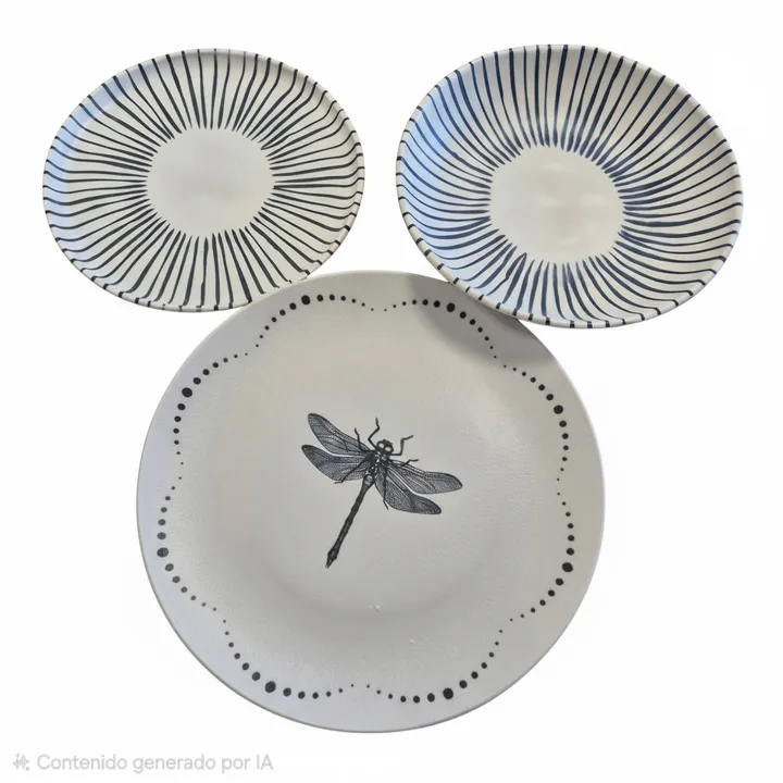 Servicio platos gres 18 piezas (pack de 6), imagen 1