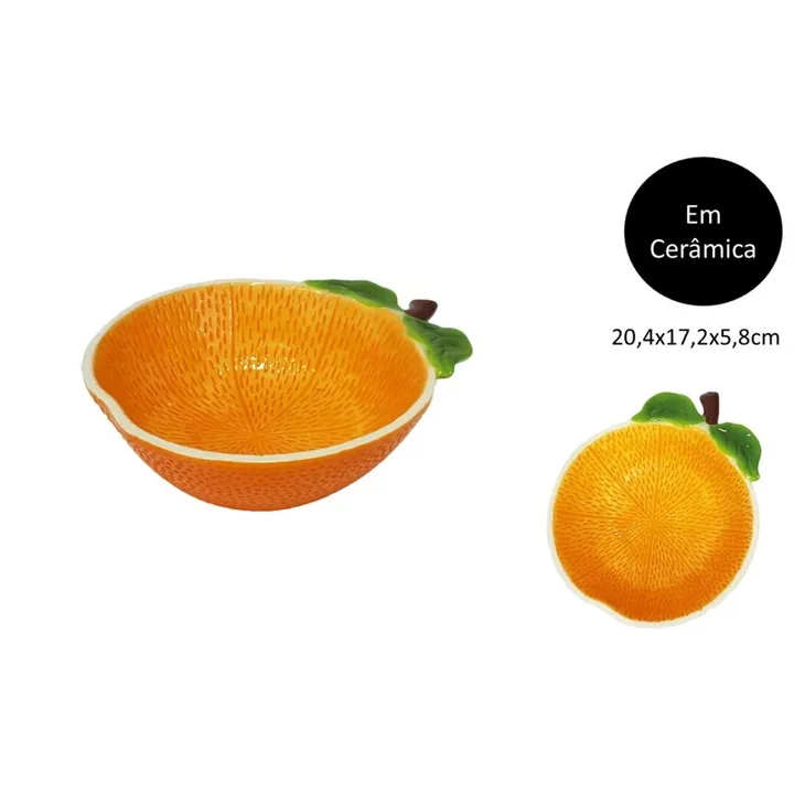 Cuenco naranja decorativo