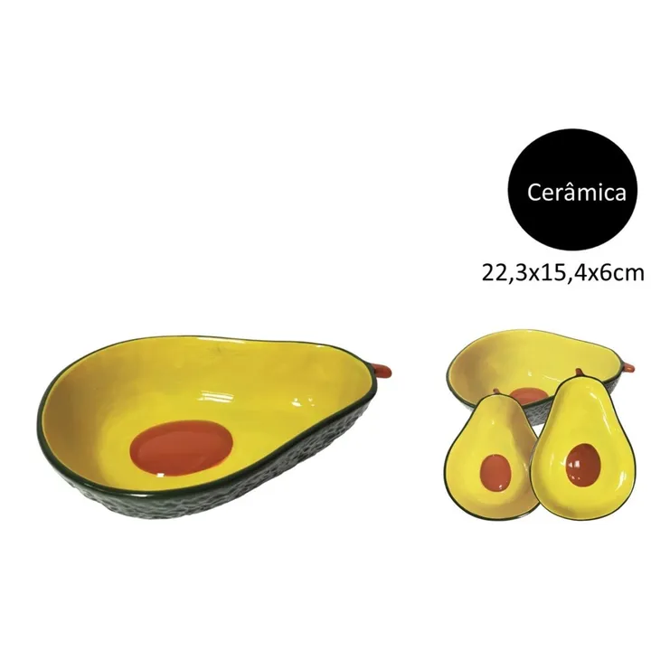Cuenco aguacate decorativo