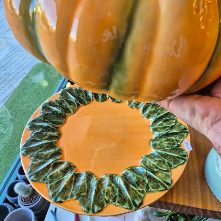 Conjunto sopera artesanal calabaza, imagen 3