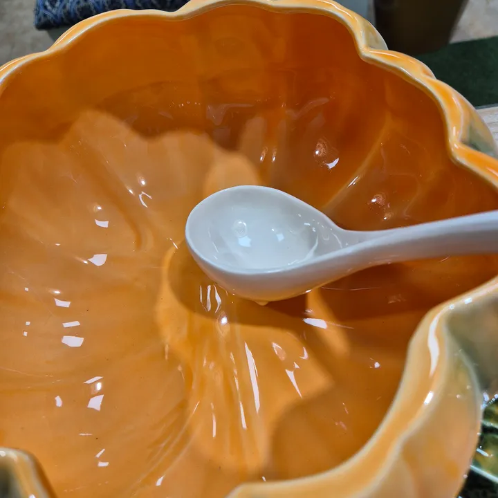 Conjunto sopera artesanal calabaza, imagen 5