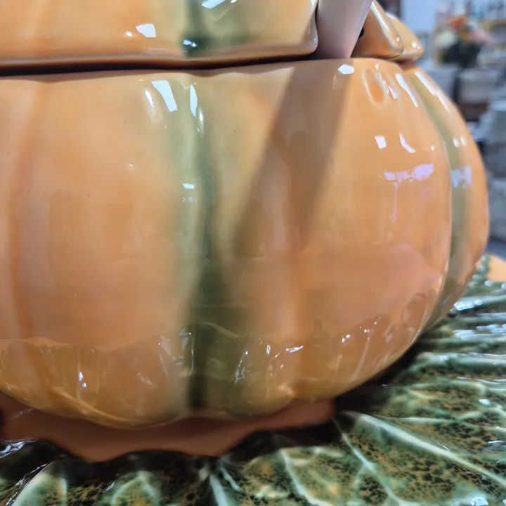 Conjunto sopera artesanal calabaza, imagen 6