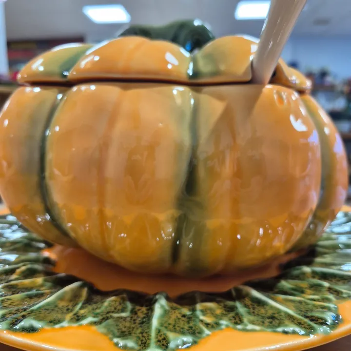 Conjunto sopera artesanal calabaza, imagen 7