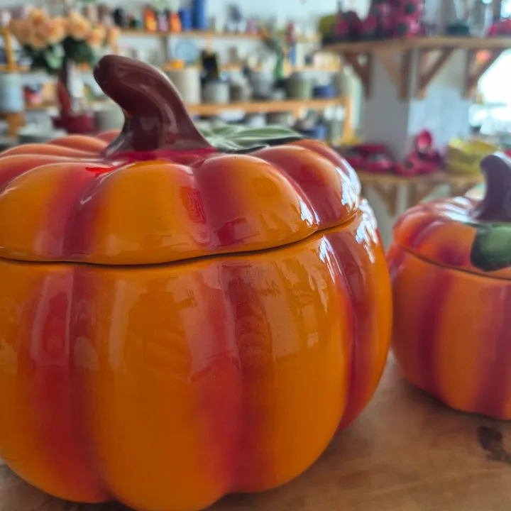 Conjunto 2 calabazas cerámica, imagen 6