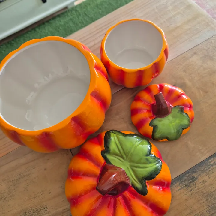Conjunto 2 calabazas cerámica, imagen 9