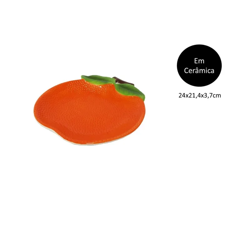 Plato naranja decorativo