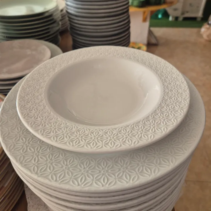 Pack vajilla 18 piezas porcelana blanco roto, imagen 4