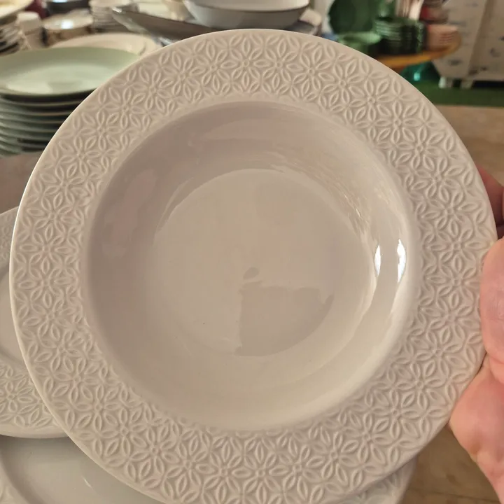 Pack vajilla 18 piezas porcelana blanco roto, imagen 5