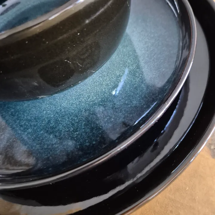 Pack vajilla 18 piezas gres azul marino, imagen 4