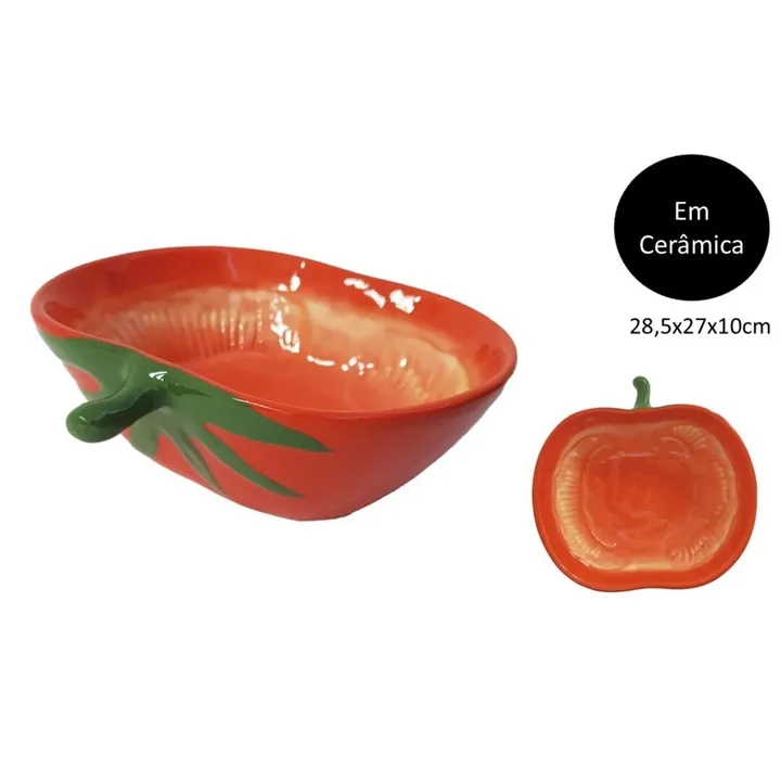 Ensaladera forma y color tomate