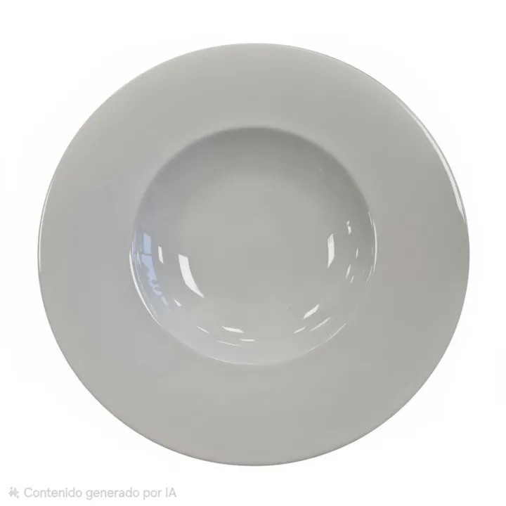 Pack 6 platos porcelana blanca