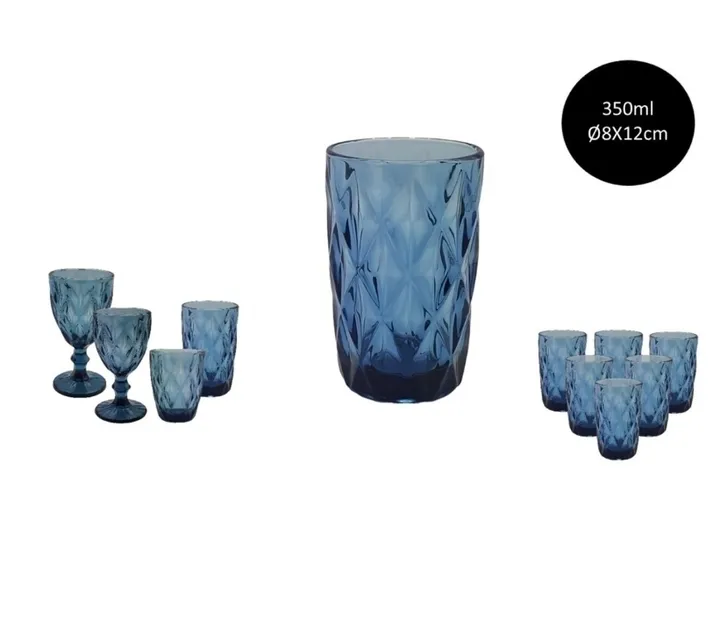 6 Vaso ice 350 ml azul (pack de 6), imagen 1