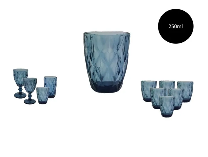 6 Vasos ice 250 ml azul (pack de 6)