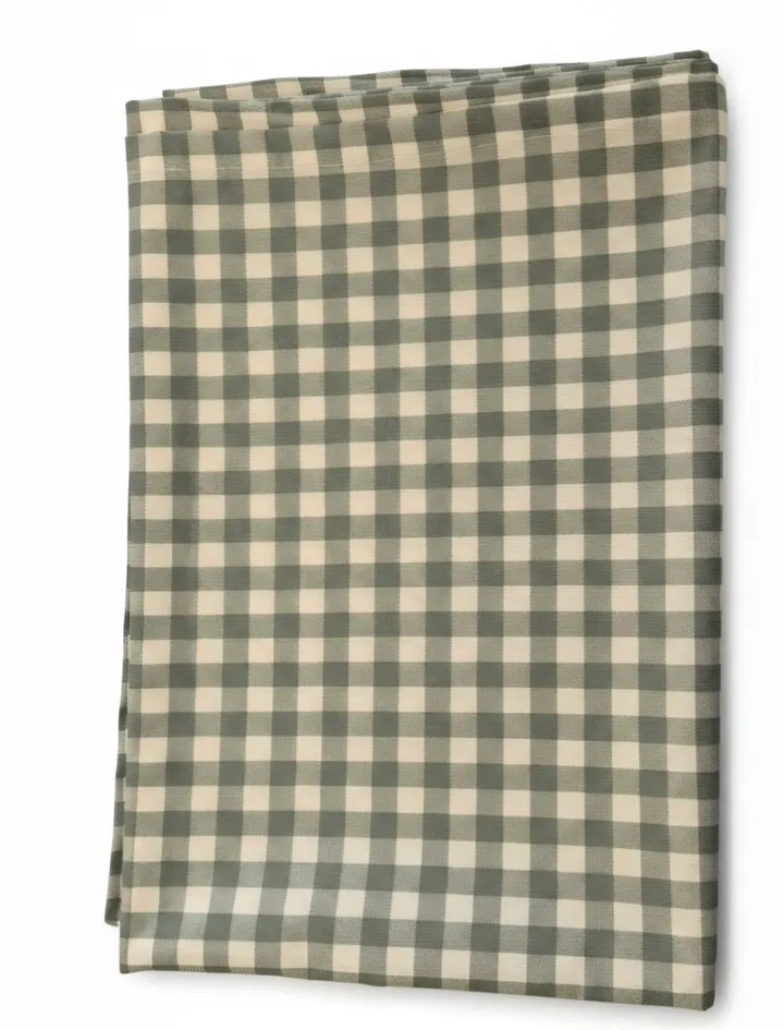 Mantel antimanchas 135 × 200 cm (cuadros vichy verde), imagen 1