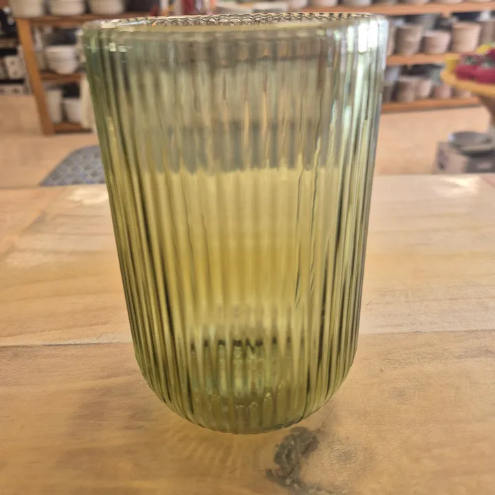Vaso Stripes 400 ml verde (pack de 6)
