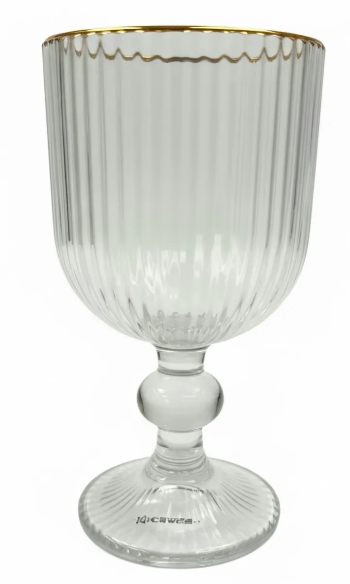 Copa relieve borde dorado 230 ml (pack de 6), imagen 1