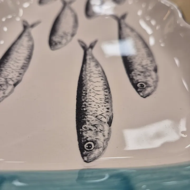 Bandeja gres vidriada artesanal sardinas, imagen 4