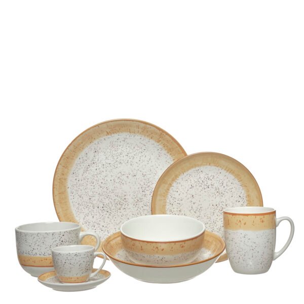 JUEGO DE 6 TAZAS DE CAFÉ CON PLATILLOS PORCELANA - 10152 - Imagen 2