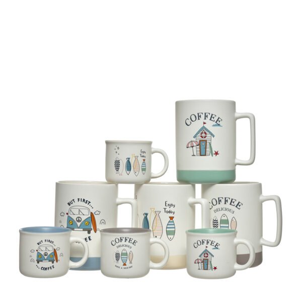 TAZA PORCELANA VERDE 400ML - 10171 - Imagen 2